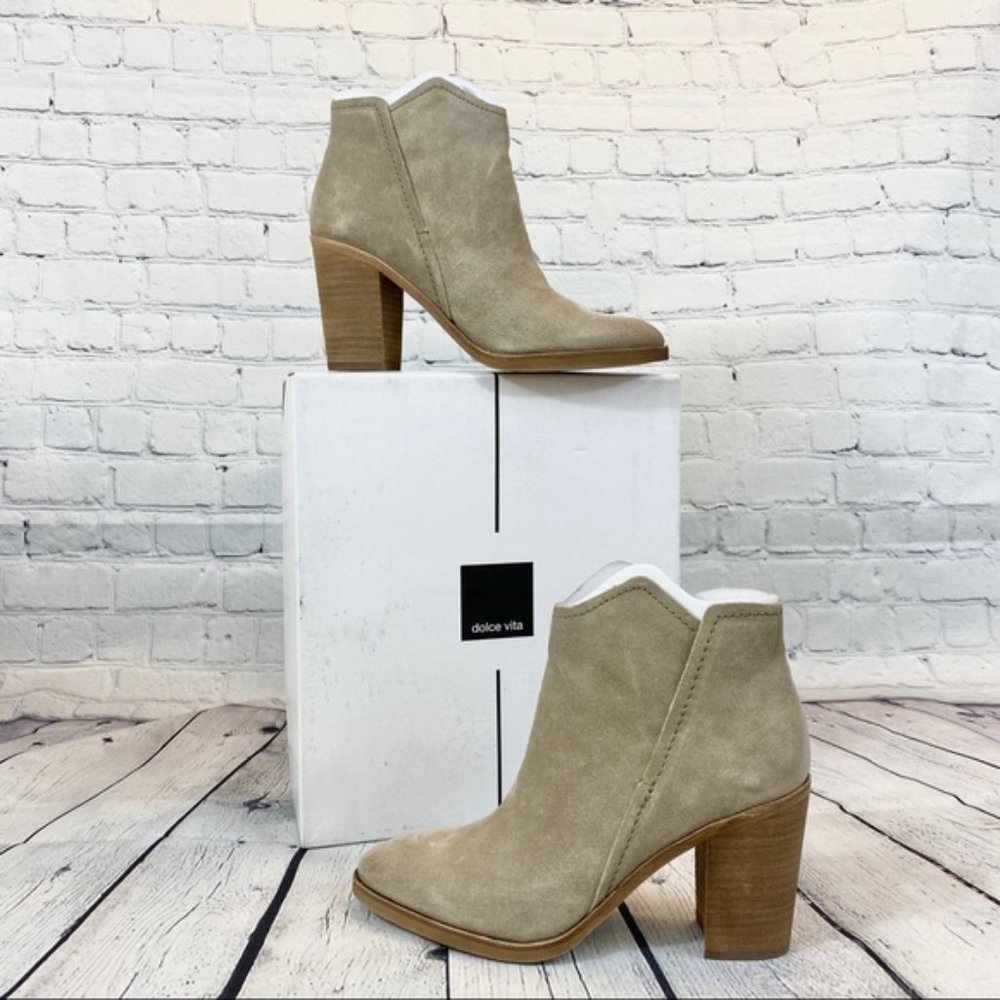 Dolce Vita SHEP BOOTIES IN DK TAUPE IN BOX